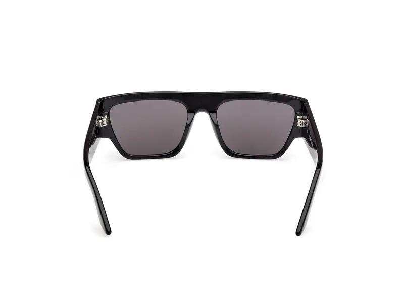 GCDS Unisex GD0064 01A Occhiali da sole Acetato Nero Fumo Geometrica Normale miniatura 3