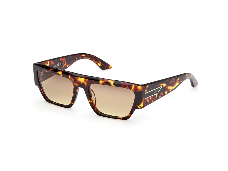 GCDS Unisex GD0064 52K Occhiali da sole Acetato Havana Marrone Geometrica Normale Sfumato