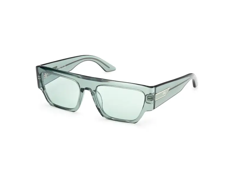 GCDS Unisex GD0064 93N Occhiali da sole Acetato Verde Verde Geometrica Normale