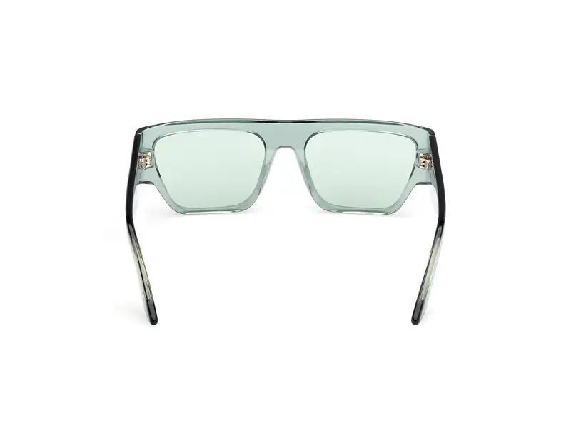GCDS Unisex GD0064 93N Occhiali da sole Acetato Verde Verde Geometrica Normale miniatura 3