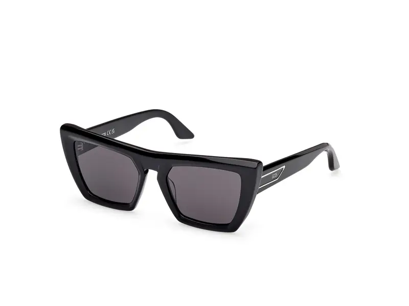 GCDS Unisex GD0065 01A Occhiali da sole Acetato Nero Fumo Cat Eye Normale
