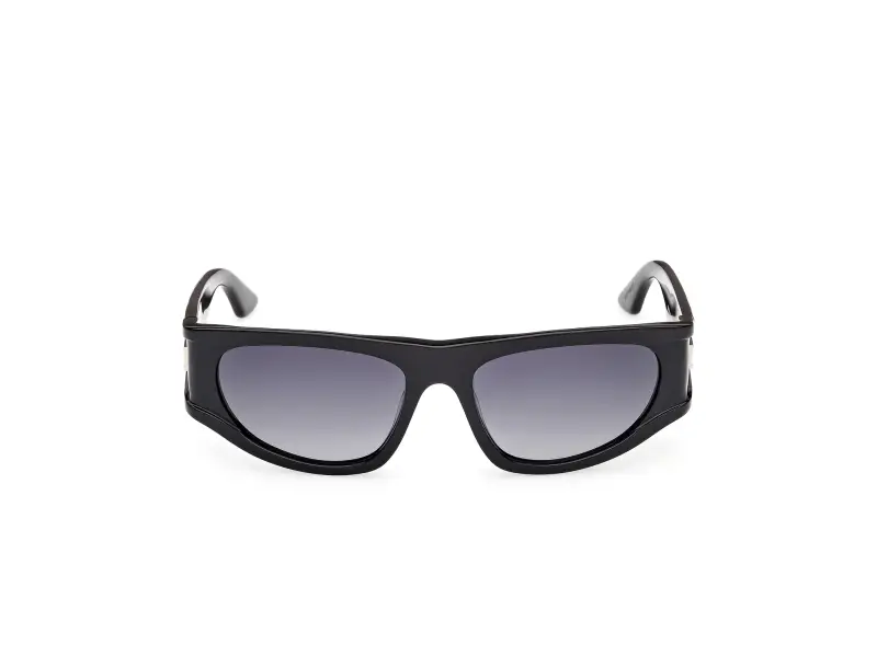 Unisex GD0066 01B Occhiali da sole Acetato Nero Fumo Rotonda Normale miniatura 2