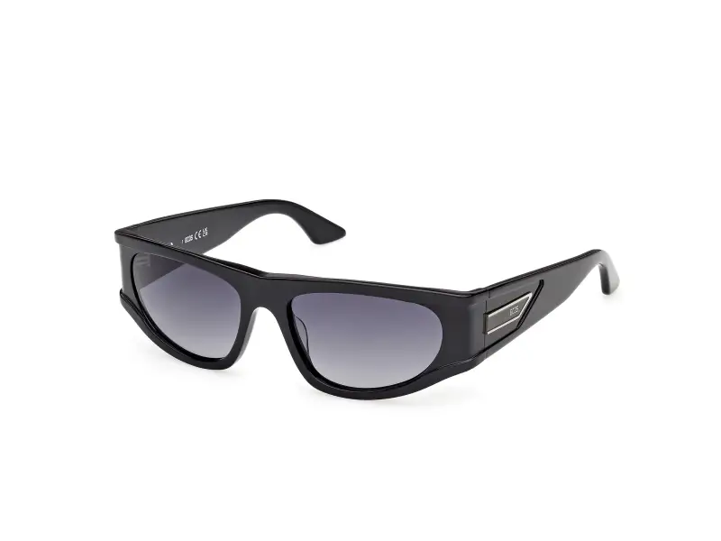 Unisex GD0066 01B Occhiali da sole Acetato Nero Fumo Rotonda Normale