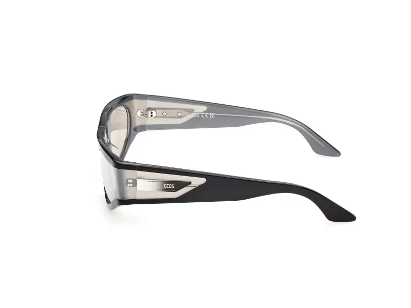 Unisex GD0066 01C Occhiali da sole Acetato Nero Fumo Rotonda Normale miniatura 3