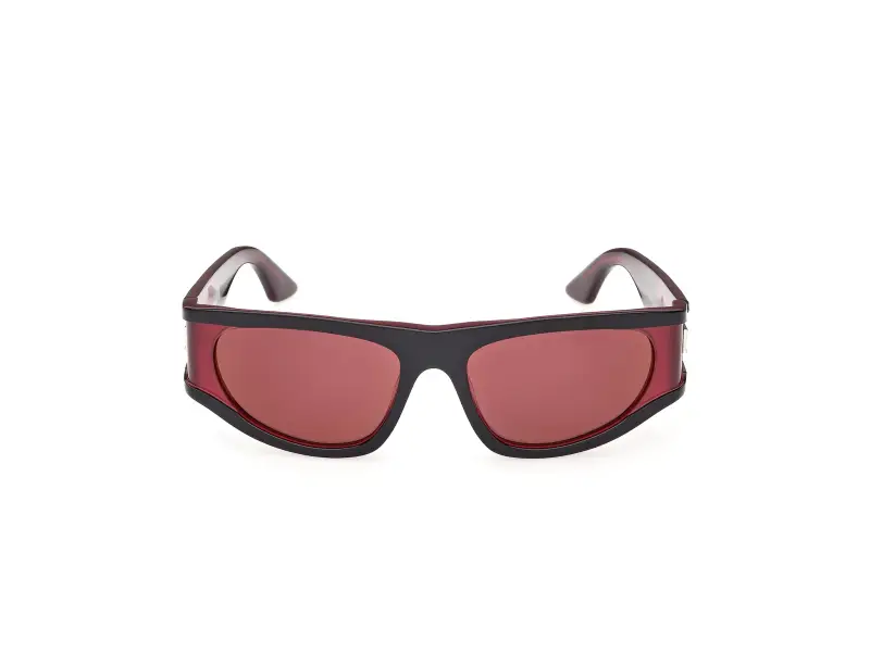 Unisex GD0066 01U Occhiali da sole Acetato Nero Bordeaux Rotonda Normale miniatura 2