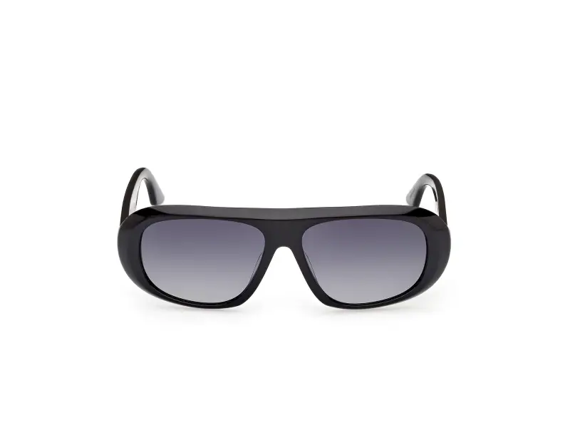 Unisex GD0067 GIULIANO 01B Occhiali da sole Acetato Nero Fumo Squadrata Normale miniatura 2