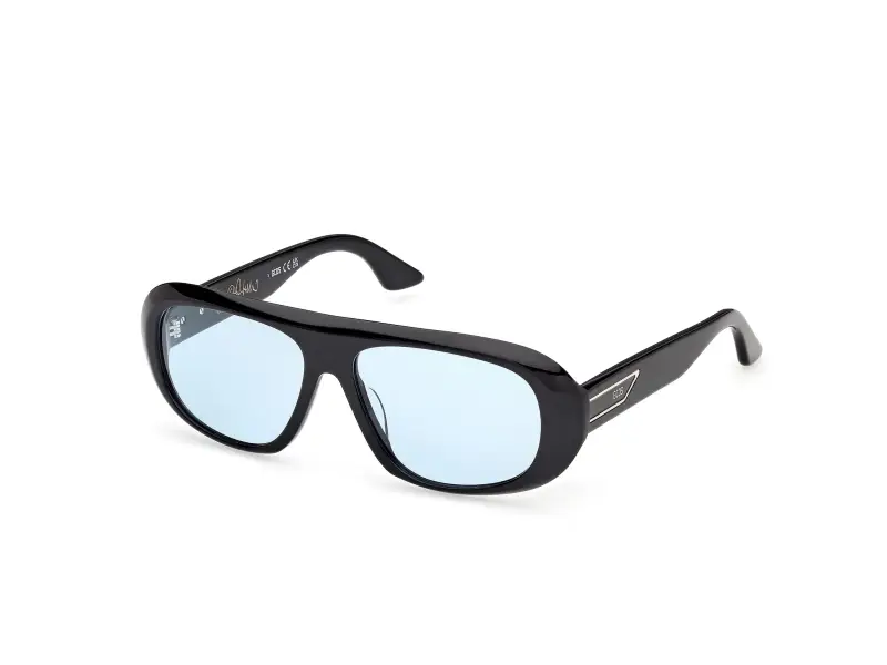 Unisex GD0067 GIULIANO 01V Occhiali da sole Acetato Nero Blu Squadrata Normale