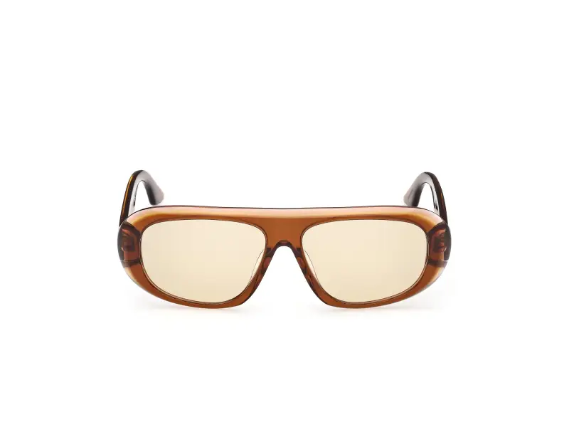 Unisex GD0067 GIULIANO 47J Occhiali da sole Acetato Marrone Giallo Squadrata Normale miniatura 2