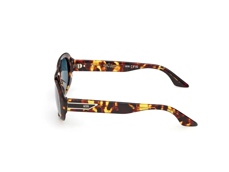 Unisex GD0067 GIULIANO 52N Occhiali da sole Acetato Havana Verde Squadrata Normale miniatura 3