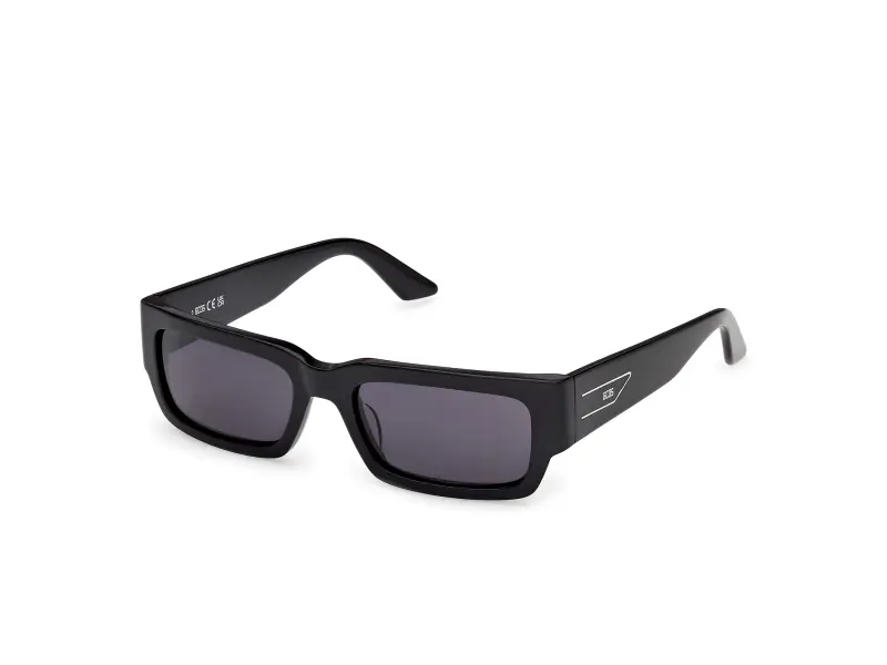 Unisex GD0068 01A Occhiali da sole Acetato Nero Fumo Squadrata Normale