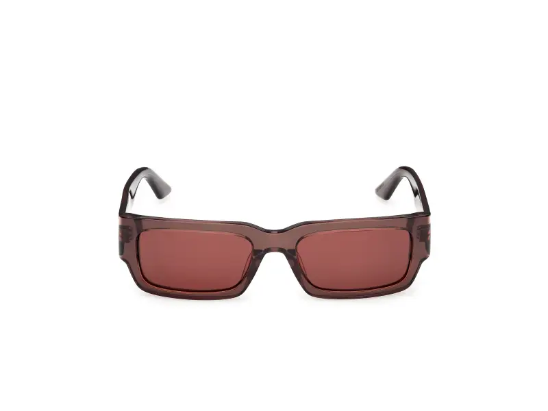 Unisex GD0068 50S Occhiali da sole Acetato Marrone Bordeaux Squadrata Normale miniatura 2