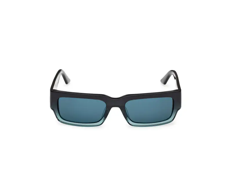 Unisex GD0068 89N Occhiali da sole Acetato Turchese Verde Squadrata Normale miniatura 2