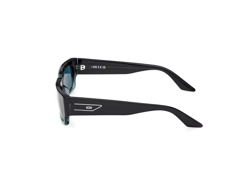 Unisex GD0068 89N Occhiali da sole Acetato Turchese Verde Squadrata Normale miniatura 3