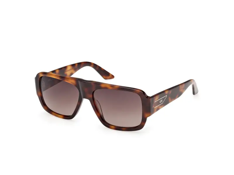 Unisex GD0069 52F Occhiali da sole Acetato Havana Marrone Squadrata Normale