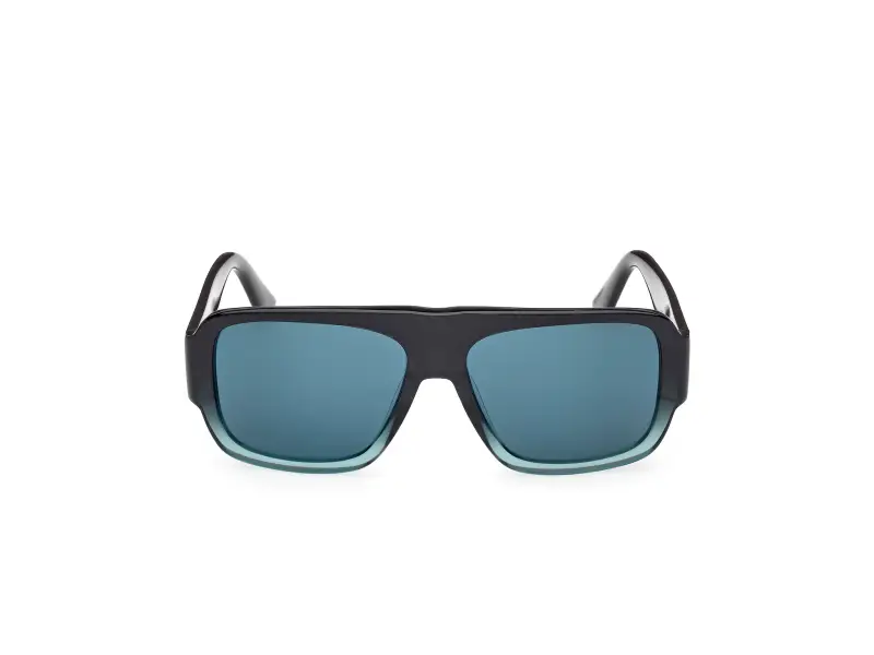 Unisex GD0069 89N Occhiali da sole Acetato Turchese Verde Squadrata Normale miniatura 2