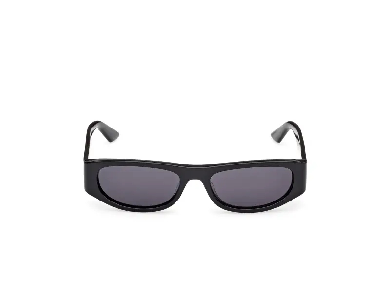 Unisex GD0070 01A Occhiali da sole Acetato Nero Fumo Rotonda Normale miniatura 2
