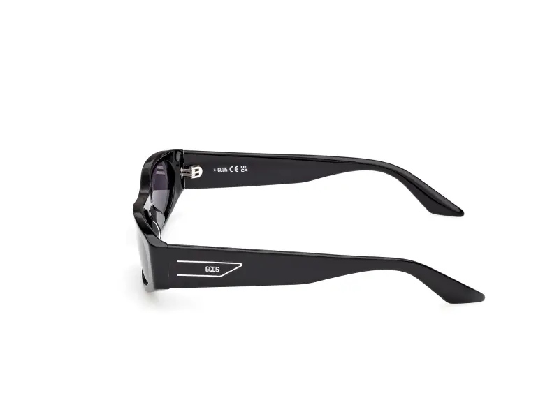 Unisex GD0070 01A Occhiali da sole Acetato Nero Fumo Rotonda Normale miniatura 3