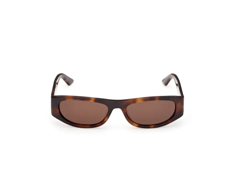 Unisex GD0070 52E Occhiali da sole Acetato Havana Marrone Rotonda Normale miniatura 2