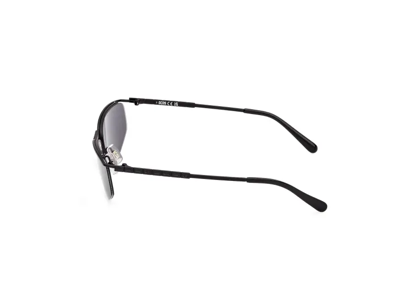 Unisex GD0071 02A Occhiali da sole Metallo Nero Fumo Geometrica Normale miniatura 3