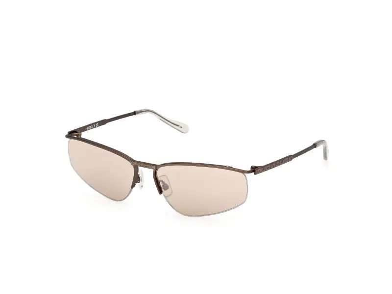 Unisex GD0071 35G Occhiali da sole Metallo Bronzo Marrone Geometrica Normale