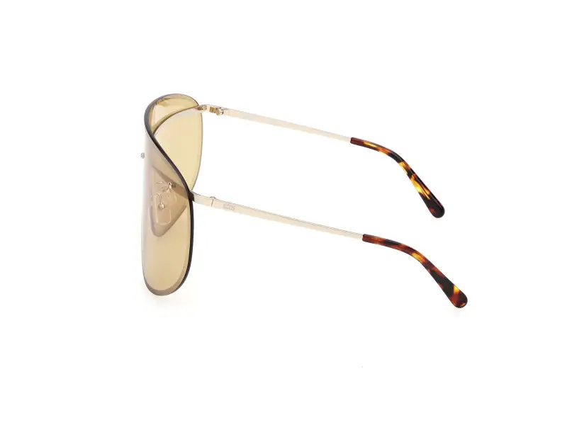 Unisex GD0072 32J Occhiali da sole Metallo Oro Giallo Maschera Normale miniatura 3
