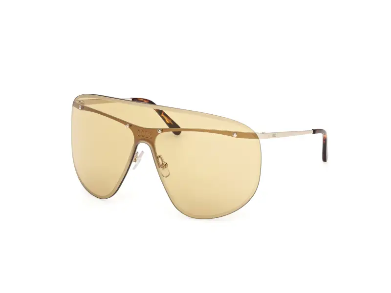 Unisex GD0072 32J Occhiali da sole Metallo Oro Giallo Maschera Normale