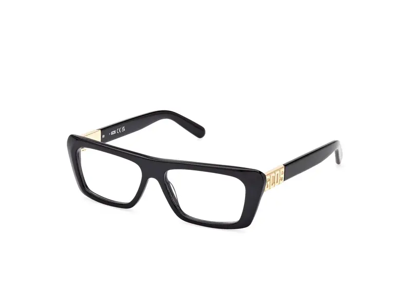 GCDS Unisex GD5018 001 Montature da vista Acetato Nero  Squadrata Normale