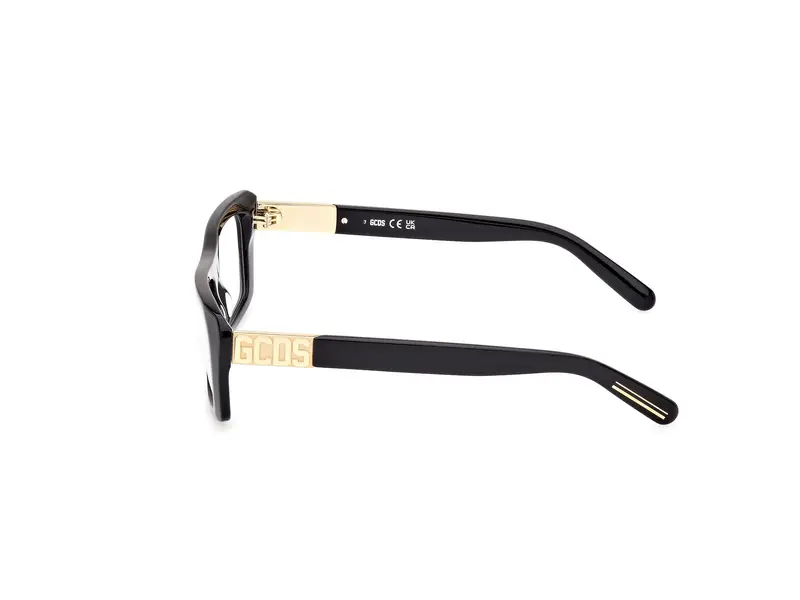GCDS Unisex GD5018 001 Montature da vista Acetato Nero Squadrata Normale miniatura 2