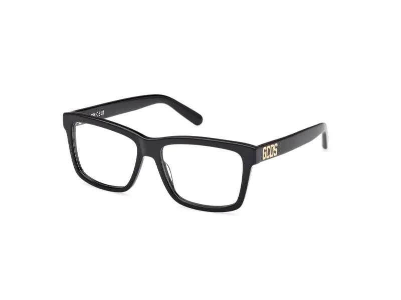 GCDS Unisex GD5020 001 Montature da vista Acetato Nero  Squadrata Normale