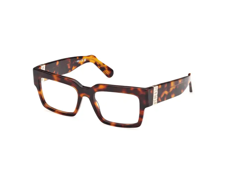 GCDS Unisex GD5023 052 Montature da vista Acetato Havana  Squadrata Normale