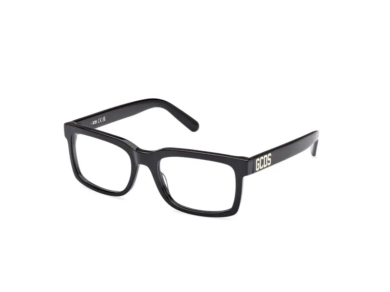 GCDS Unisex GD5027 001 Montature da vista Acetato Nero  Squadrata Normale