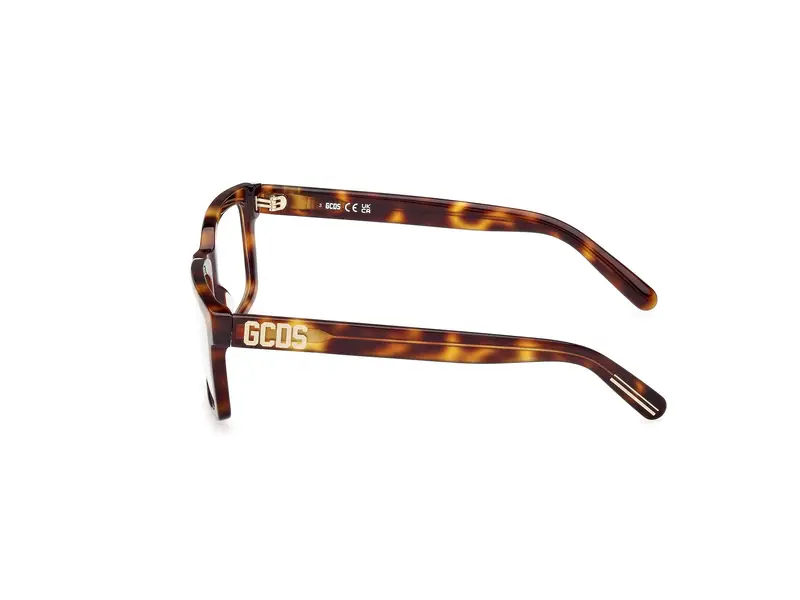 GCDS Unisex GD5027 052 Montature da vista Acetato Havana Squadrata Normale miniatura 2