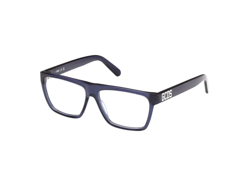 GCDS Unisex GD5032 090 Montature da vista Acetato Blu  Geometrica Normale
