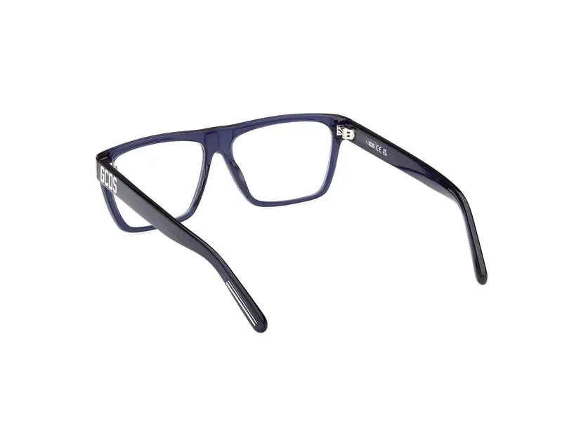 GCDS Unisex GD5032 090 Montature da vista Acetato Blu Geometrica Normale miniatura 3