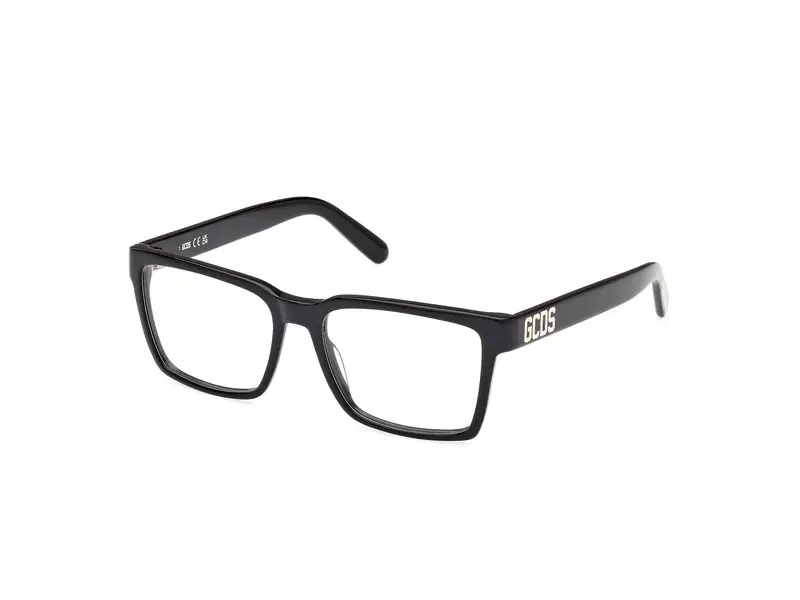 GCDS Unisex GD5033 001 Montature da vista Acetato Nero  Squadrata Normale