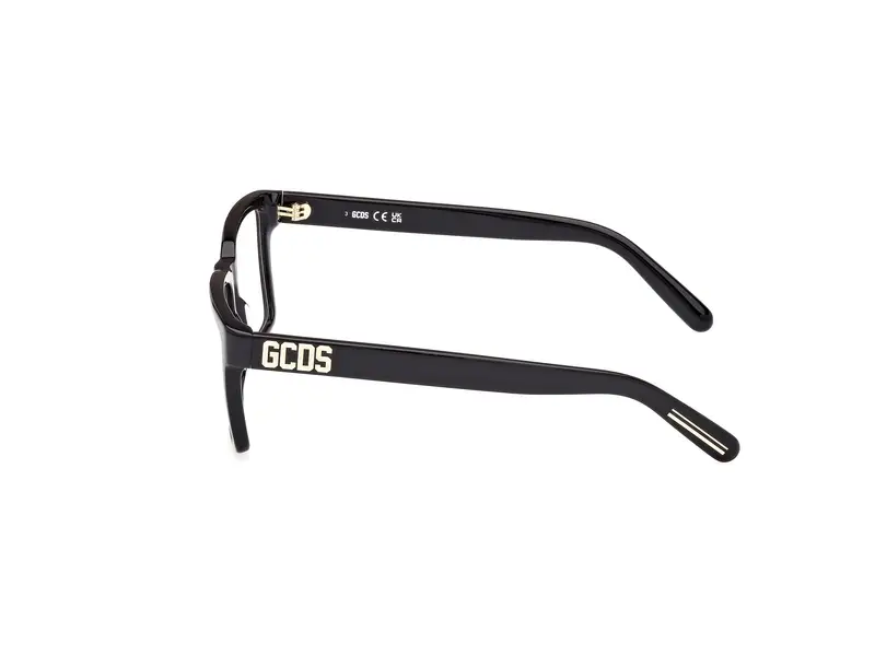 GCDS Unisex GD5033 001 Montature da vista Acetato Nero Squadrata Normale miniatura 2