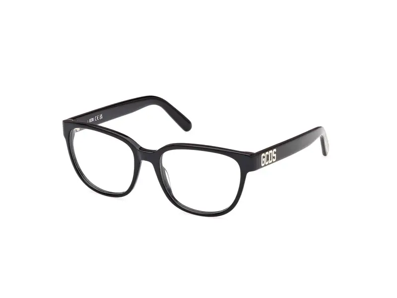 GCDS Unisex GD5034 001 Montature da vista Acetato Nero  Rotonda Normale