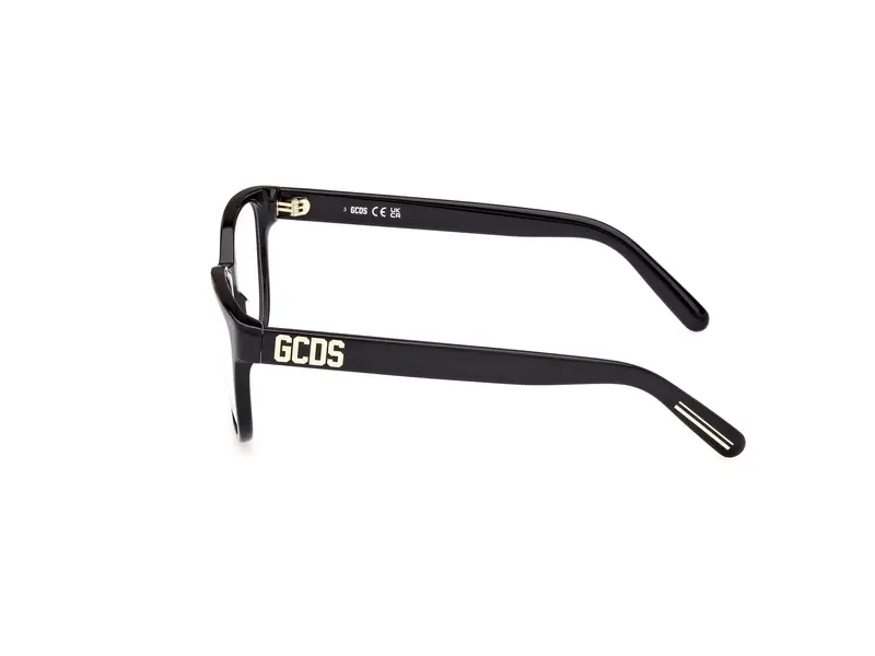 GCDS Unisex GD5034 001 Montature da vista Acetato Nero Rotonda Normale miniatura 2