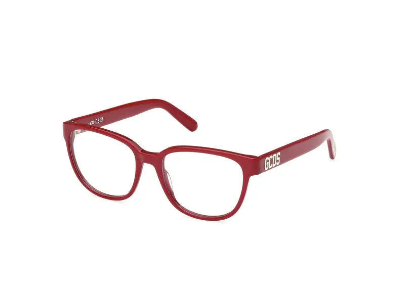 GCDS Unisex GD5034 066 Montature da vista Acetato Rosso  Rotonda Normale