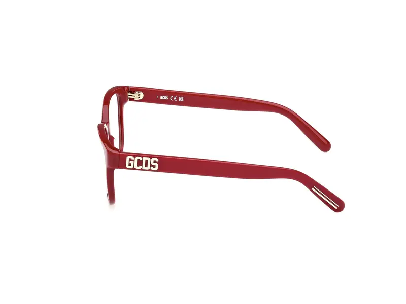 GCDS Unisex GD5034 066 Montature da vista Acetato Rosso Rotonda Normale miniatura 2
