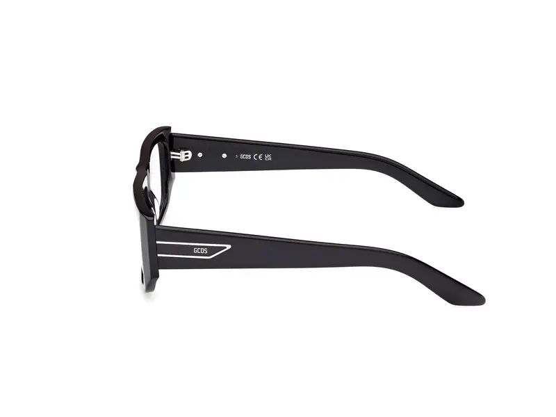 GCDS Unisex GD5036 001 Montature da vista Acetato Nero Squadrata Normale miniatura 2