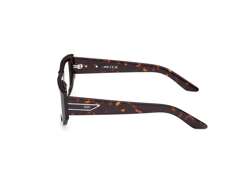 GCDS Unisex GD5036 052 Montature da vista Acetato Havana Squadrata Normale miniatura 2