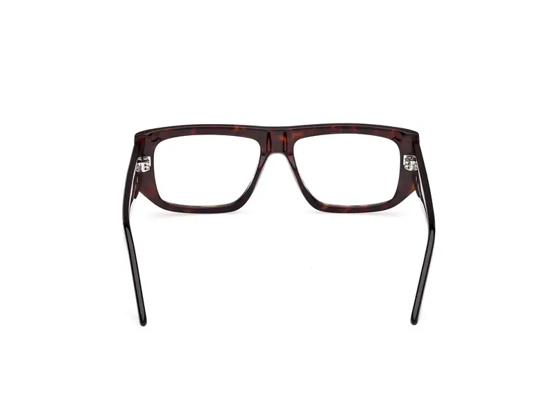 GCDS Unisex GD5036 052 Montature da vista Acetato Havana Squadrata Normale miniatura 3