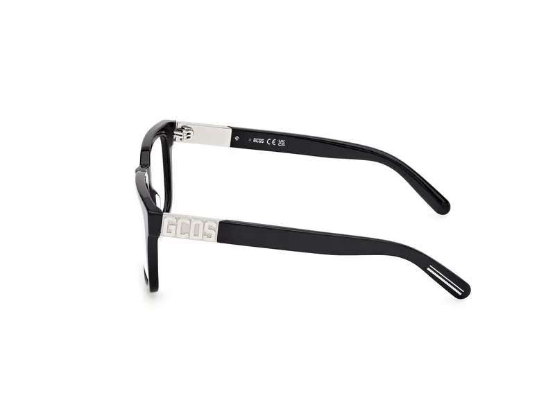 GCDS Unisex GD5037 001 Montature da vista Acetato Nero Squadrata Normale miniatura 2