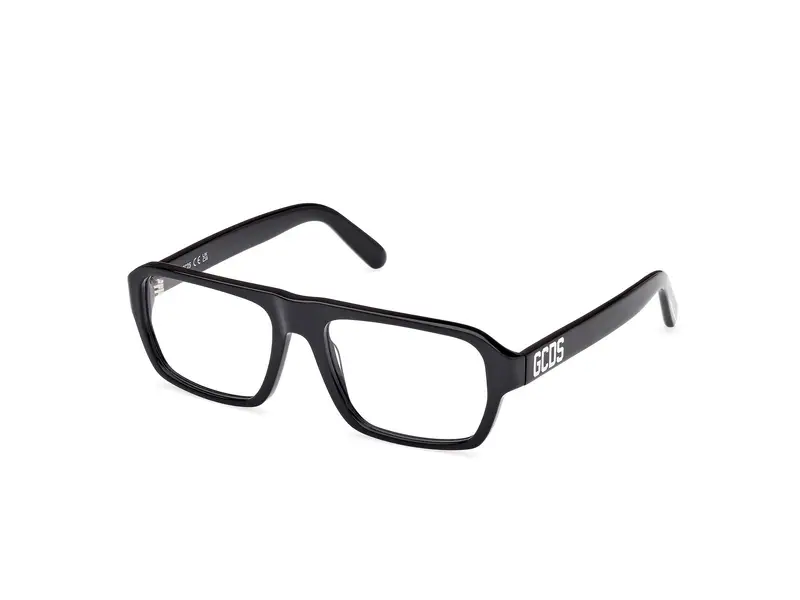 GCDS Unisex GD5038 001 Montature da vista Acetato Nero  Squadrata Normale