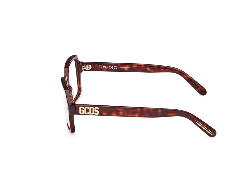 GCDS Unisex GD5040 052 Montature da vista Acetato Havana Squadrata Normale miniatura 2