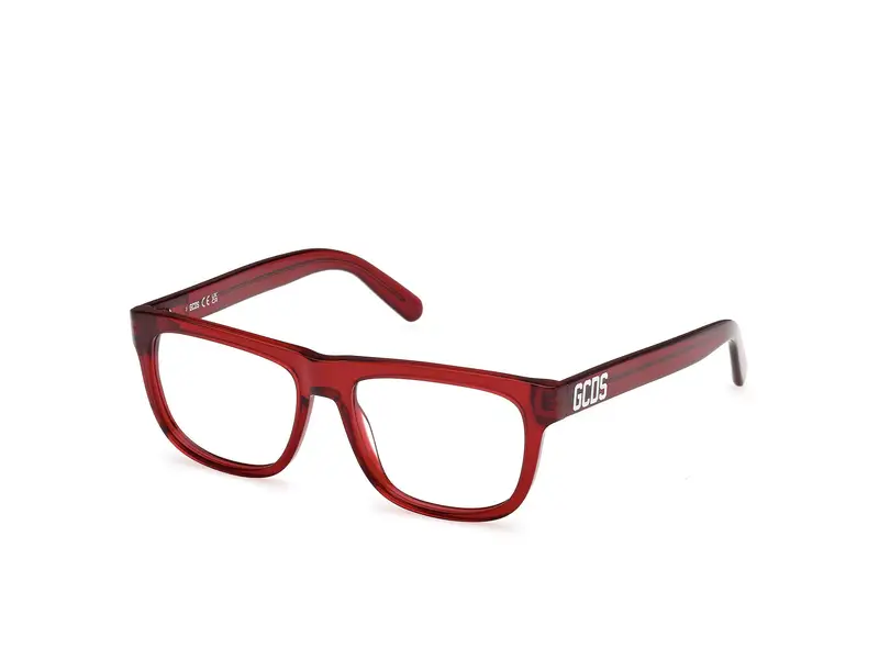GCDS Unisex GD5043 066 Montature da vista Acetato Rosso  Squadrata Normale