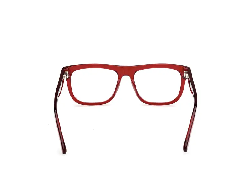 GCDS Unisex GD5043 066 Montature da vista Acetato Rosso Squadrata Normale miniatura 3