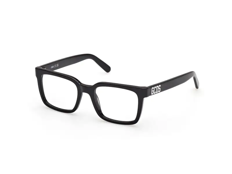GCDS Unisex GD5044 001 Montature da vista Acetato Nero  Squadrata Normale