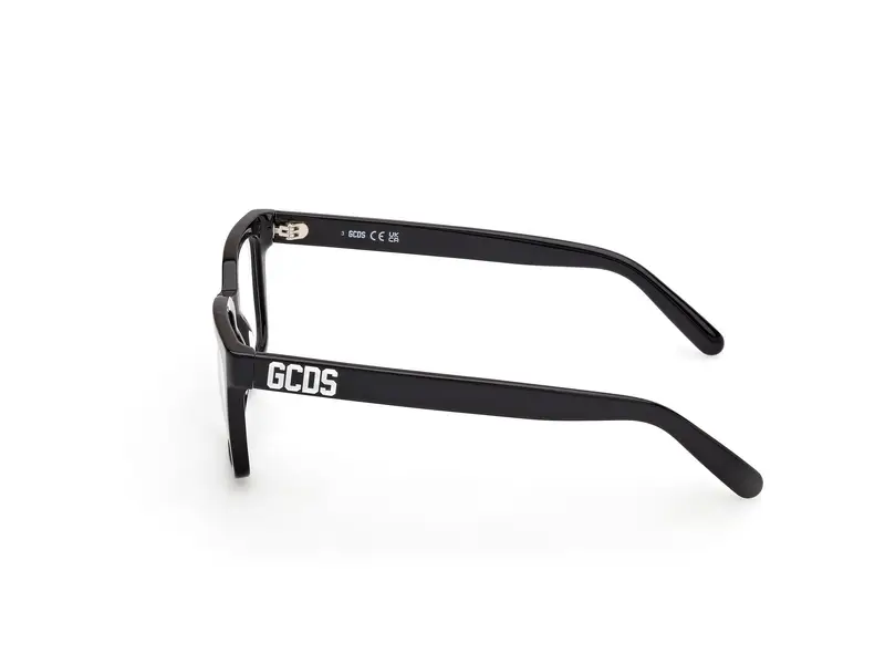 GCDS Unisex GD5044 001 Montature da vista Acetato Nero Squadrata Normale miniatura 2